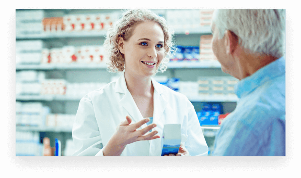 Closeup shot of an unrecognizable pharmacist assisting a customer in a chemist